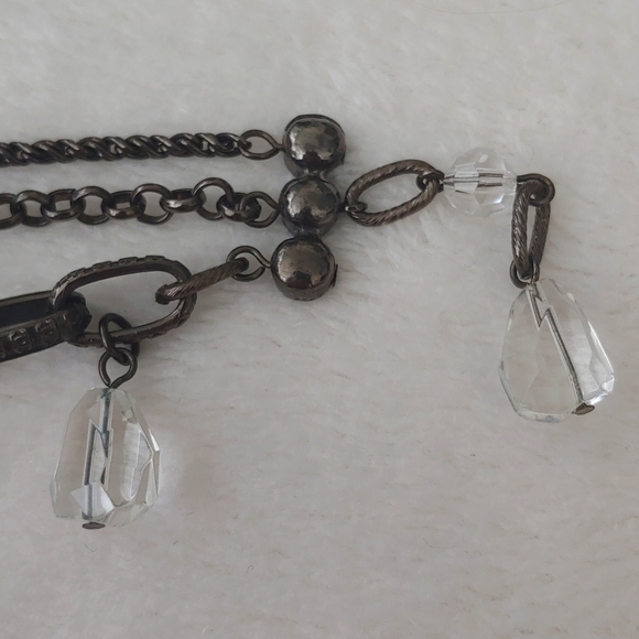 SALE: White House Black Market Triple Chain Bracelet with Dangling Crystals - Picture 6 of 7